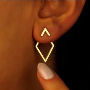 NEW! Geometric Silver Earrings (unworn)